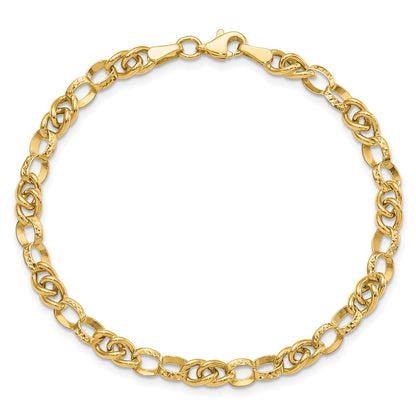 7.5 Inch 14K Polished Fancy Link 7.5In Bracelet