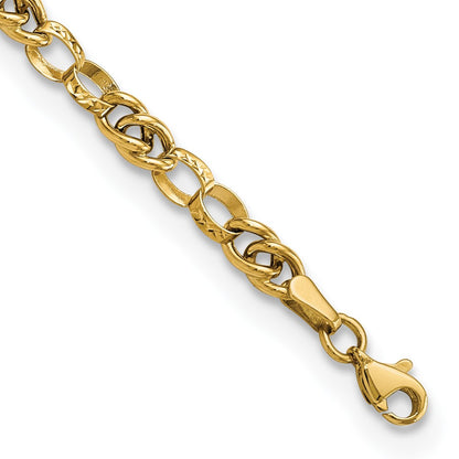 7.5 Inch 14K Polished Fancy Link 7.5In Bracelet