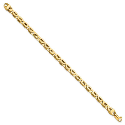 8 Inch 14K Polished Fancy Link Bracelet