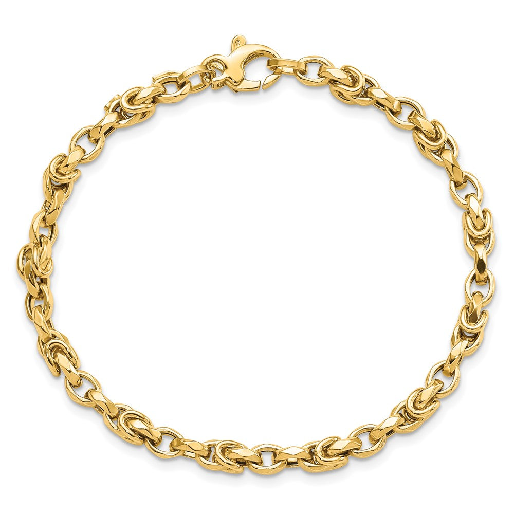 7.75 Inch 14K Gold Fancy Byzantine Style Link Bracelet