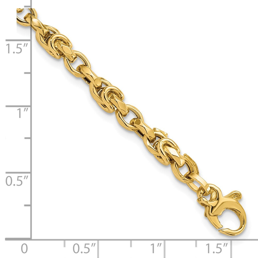 7.75 Inch 14K Gold Fancy Byzantine Style Link Bracelet