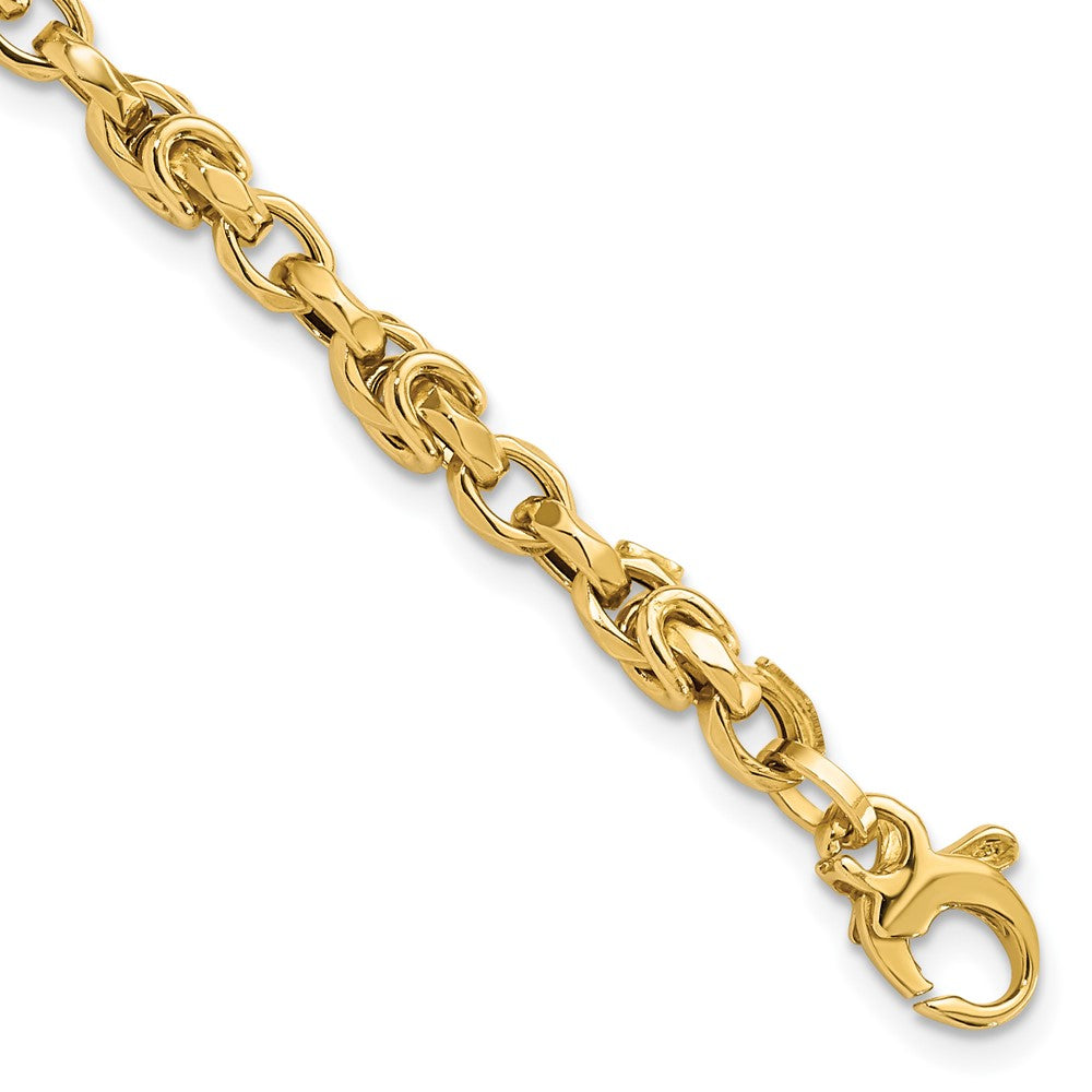 7.75 Inch 14K Gold Fancy Byzantine Style Link Bracelet