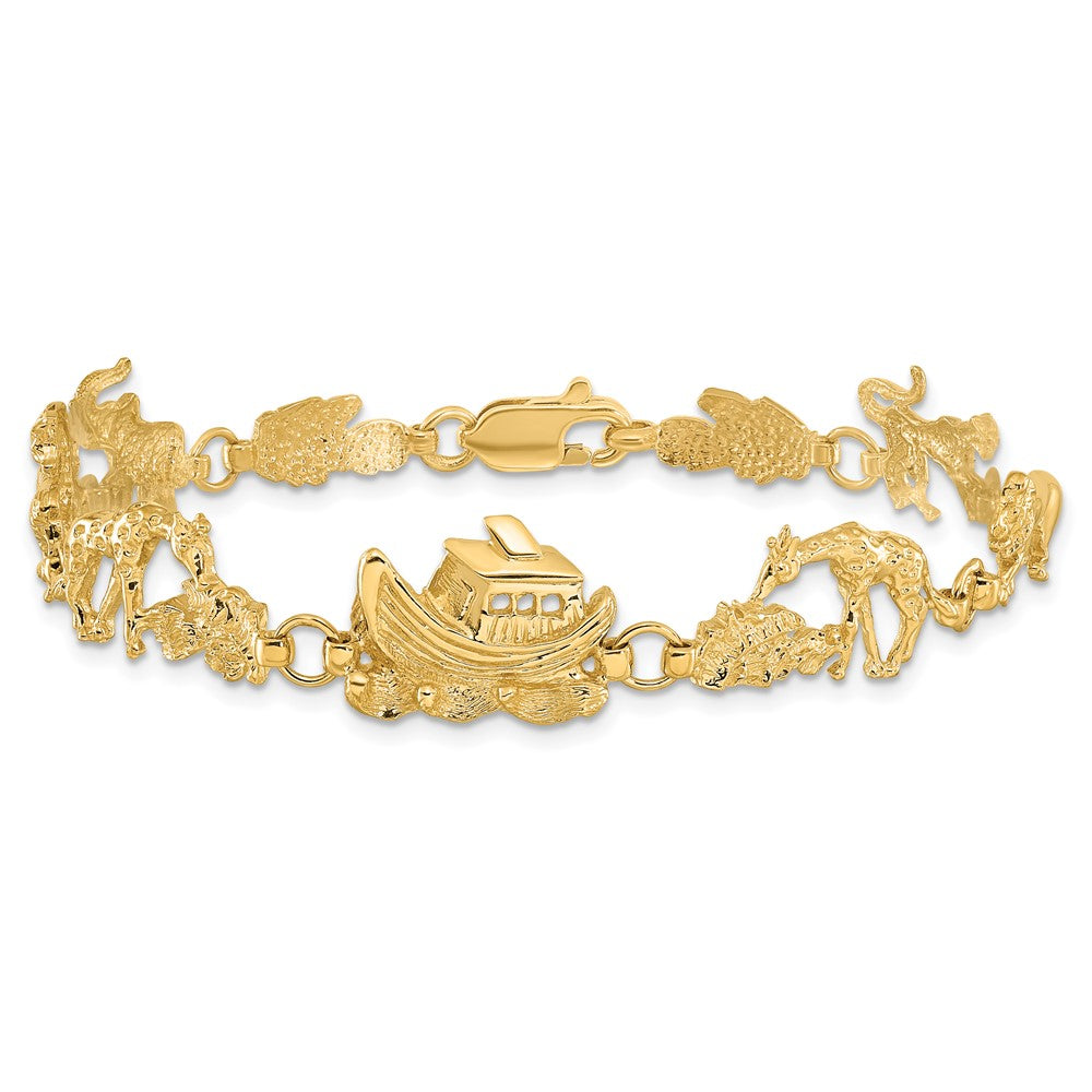 7 Inch 14K Noah'S Ark Bracelet