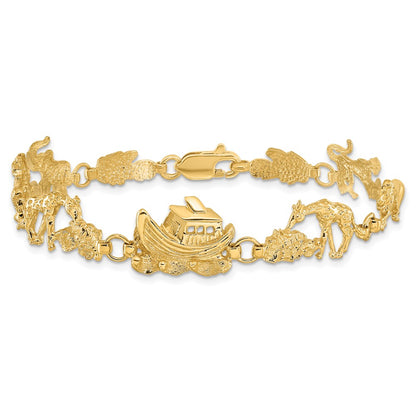 7 Inch 14K Noah'S Ark Bracelet