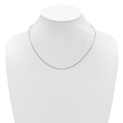 Sterling Silver Ss Rh Plated 1.2mm Box 1In+1In Adjustable Chain