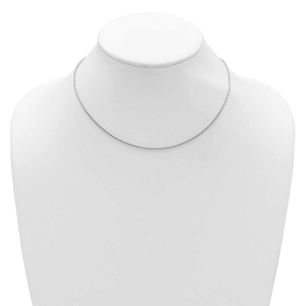 Sterling Silver Rh Plated 1.2mm Diamond Cut 1In+1In Adjustable Cha