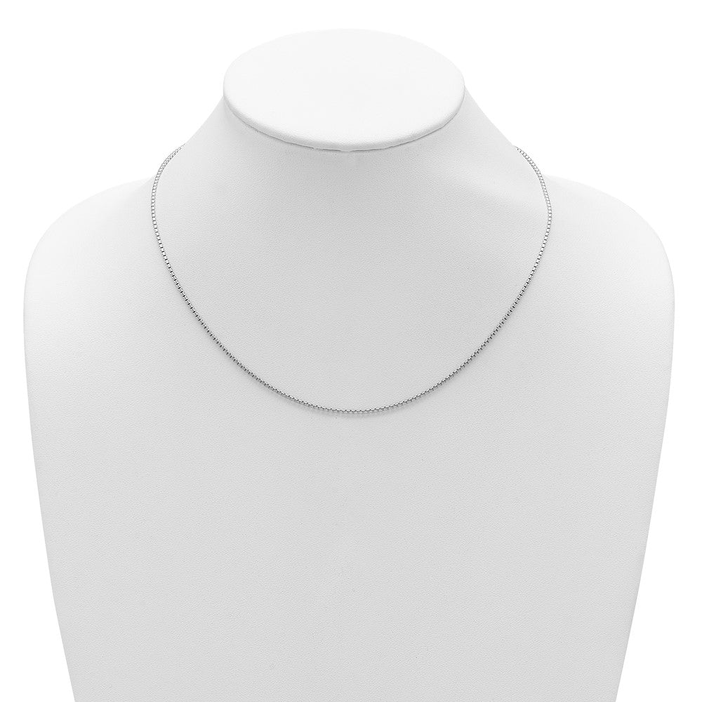 Sterling Silver Rh Plated 1.2mm Diamond Cut 1In+1In Adjustable Cha