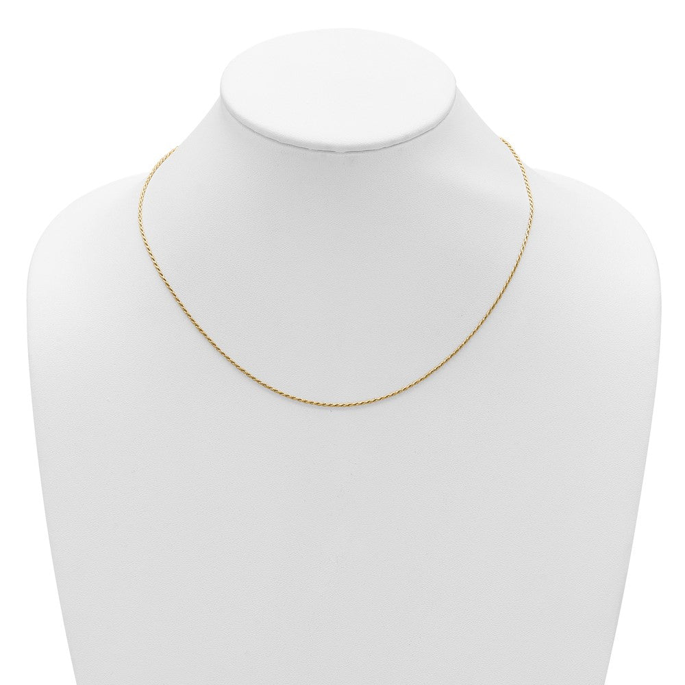 Gold Plated Sterling Silver 1.2mm D/C Rope 1In+1In Adjustable Chai