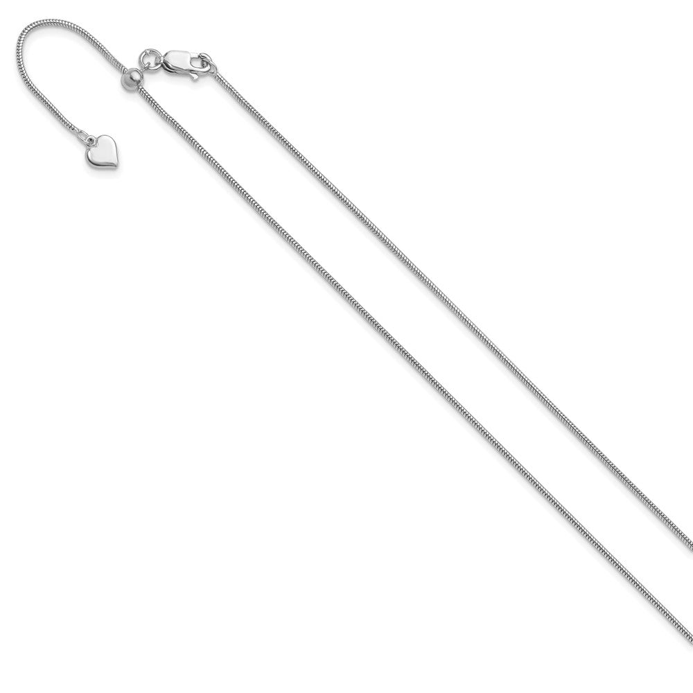 22 Inch Sterling Silver Adjustable 1.1mm Snake Chain Necklace
