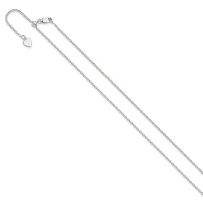 30 Inch Sterling Silver Adjustable 1.4mm Cable Chain Necklace