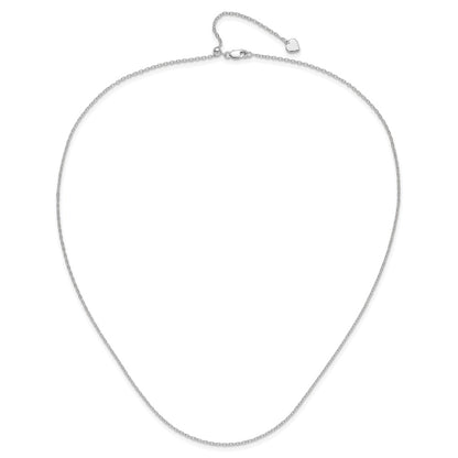22 Inch Sterling Silver Adjustable 1.4mm Cable Chain Necklace
