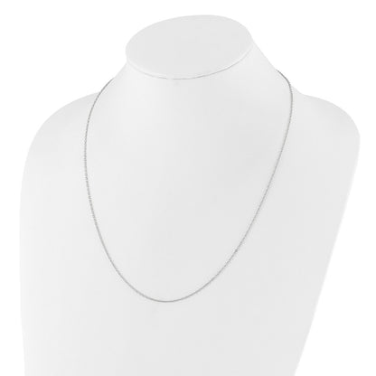 22 Inch Sterling Silver Adjustable 1.4mm Cable Chain Necklace