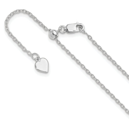 30 Inch Sterling Silver Adjustable 1.4mm Cable Chain Necklace