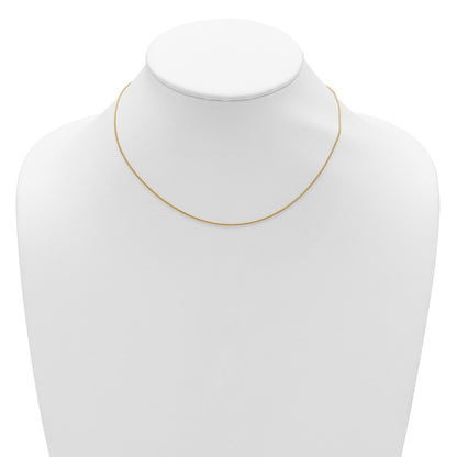 18 Inch Gold Plated Sterling Silver 1mm Spiga 1In+1In Adjustable Chain Necklace