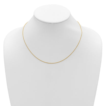 18 Inch Gold Plated Sterling Silver 1mm Spiga 1In+1In Adjustable Chain Necklace