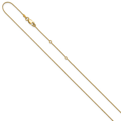 Gold Plated Sterling Silver .85mm D/C Spiga 1In+1In Adjustable Cha