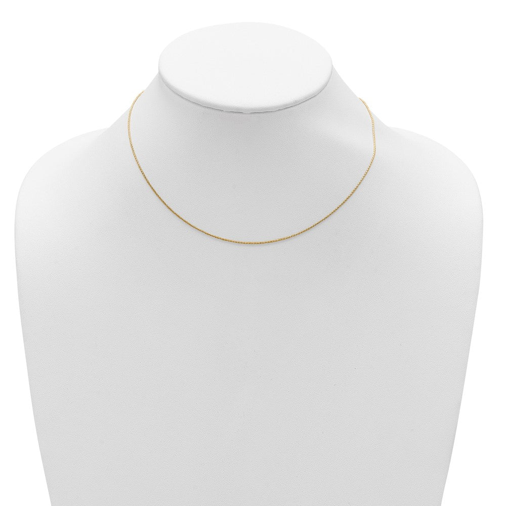 Gold Plated Sterling Silver .85mm D/C Spiga 1In+1In Adjustable Cha