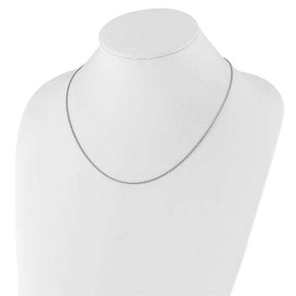 30 Inch Sterling Silver Adjustable 1.4mm D/C Rope Chain Necklace