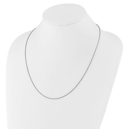 30 Inch Sterling Silver Adjustable 1.4mm D/C Rope Chain Necklace