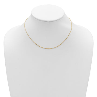 Gold Plated Sterling Silver 1.2mm D/C Spiga 1In+1In Adjustable Cha