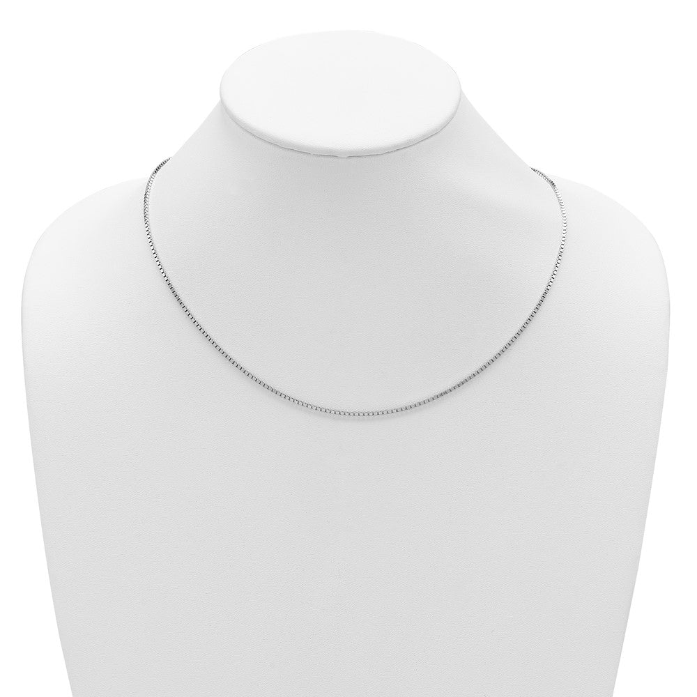 3 Inch Sterling Silver Rh Plated Adjustable 1.5mm Box Chain Necklace
