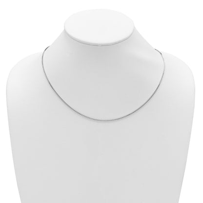 3 Inch Sterling Silver Rh Plated Adjustable 1.5mm Box Chain Necklace