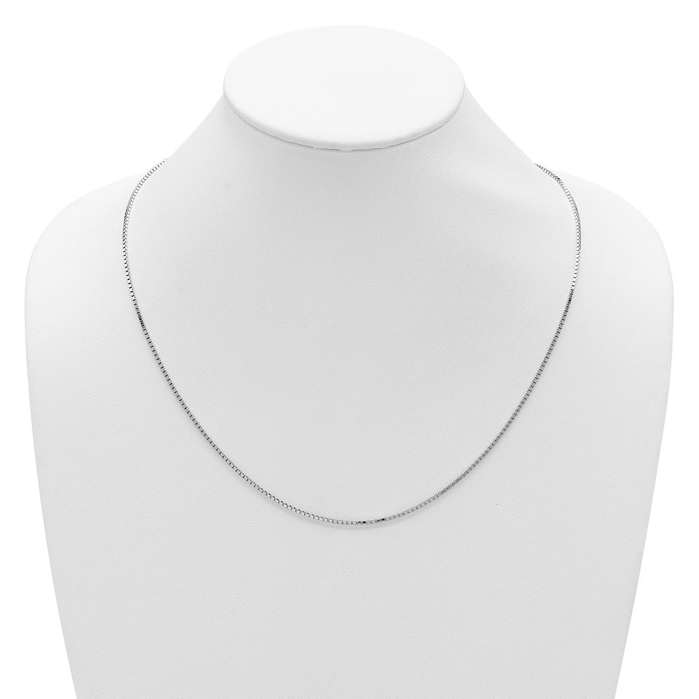 3 Inch Sterling Silver Rh Plated Adjustable 1.5mm Box Chain Necklace