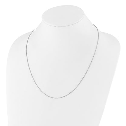 22 Inch Sterling Silver Adjustable 1.2mm D/C Rope Chain Necklace