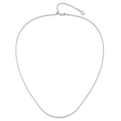 30 Inch Sterling Silver Adjustable 1.1mm Box Chain Necklace