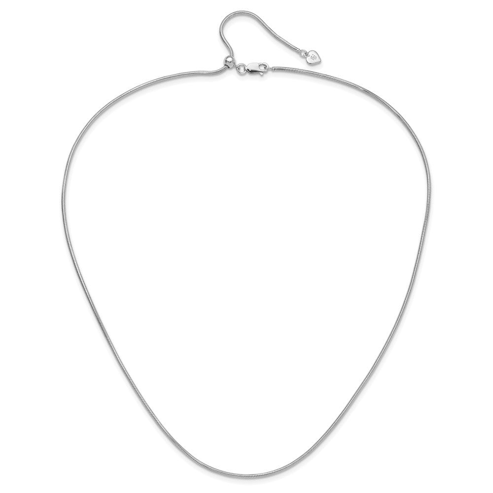 22 Inch Sterling Silver Adjustable 1.6mm Snake Chain Necklace