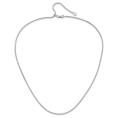 22 Inch Sterling Silver Adjustable 1.6mm Snake Chain Necklace