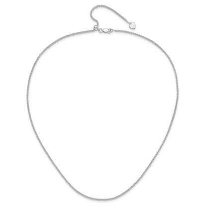 30 Inch Sterling Silver Adjustable 1.6mm Spiga Chain Necklace