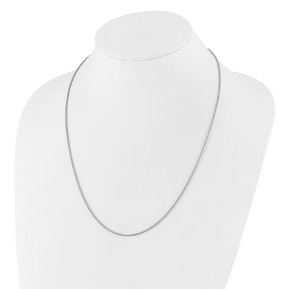 22 Inch Sterling Silver Adjustable 1.6mm Spiga Chain Necklace