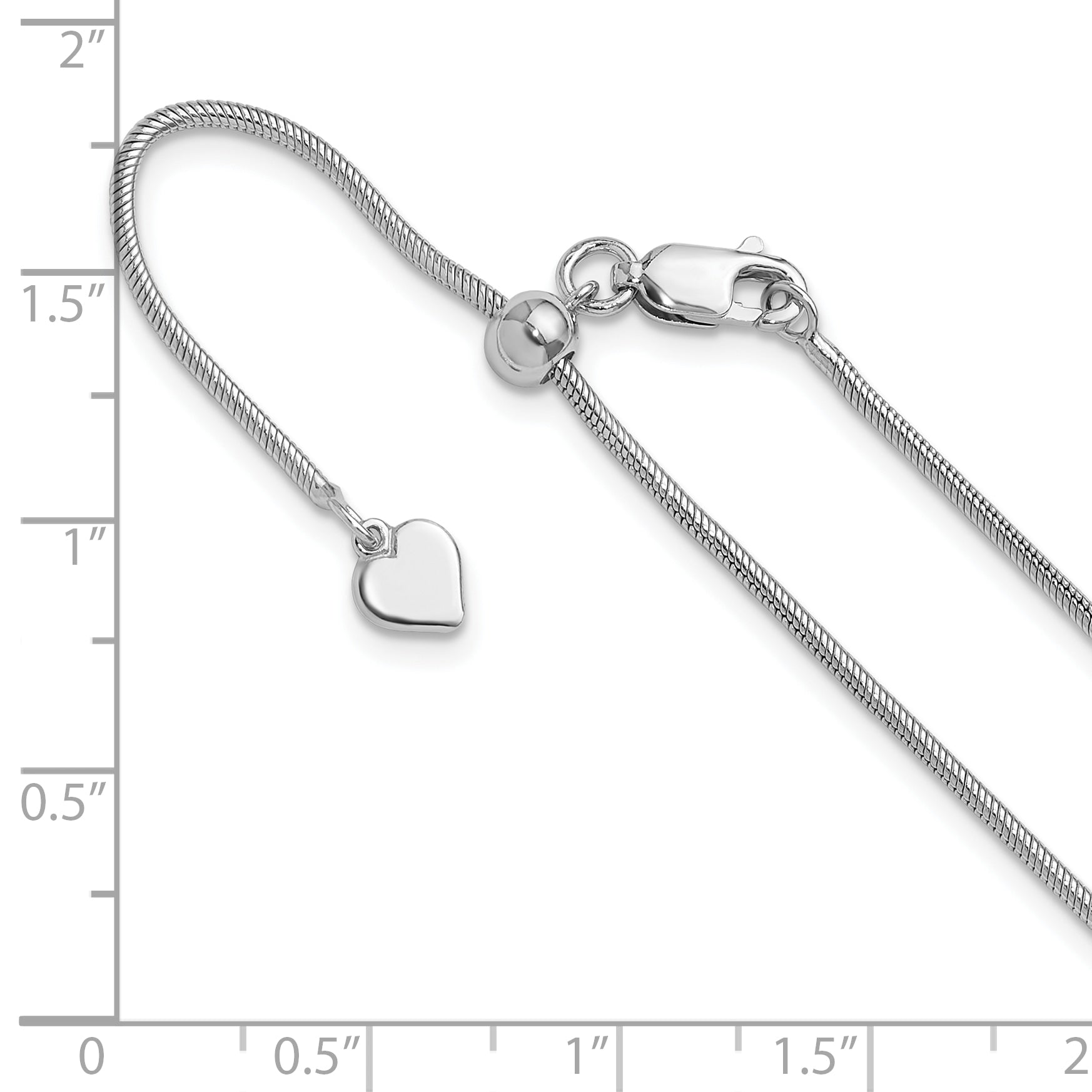 22 Inch Sterling Silver Adjustable 1.4mm Snake Chain Necklace
