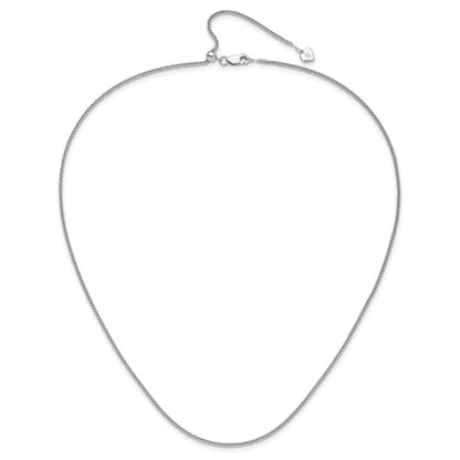 30 Inch Sterling Silver Adjustable 1.45mm D/C Square Spiga Chain Necklace