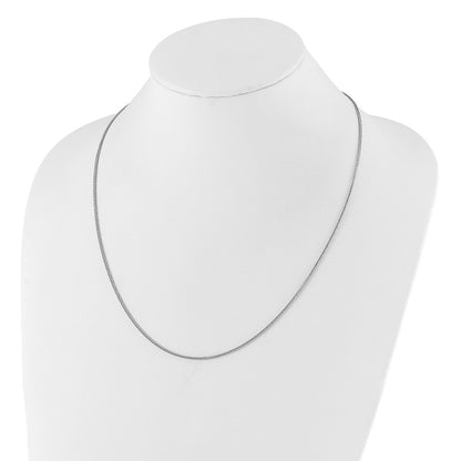 30 Inch Sterling Silver Adjustable 1.45mm D/C Square Spiga Chain Necklace