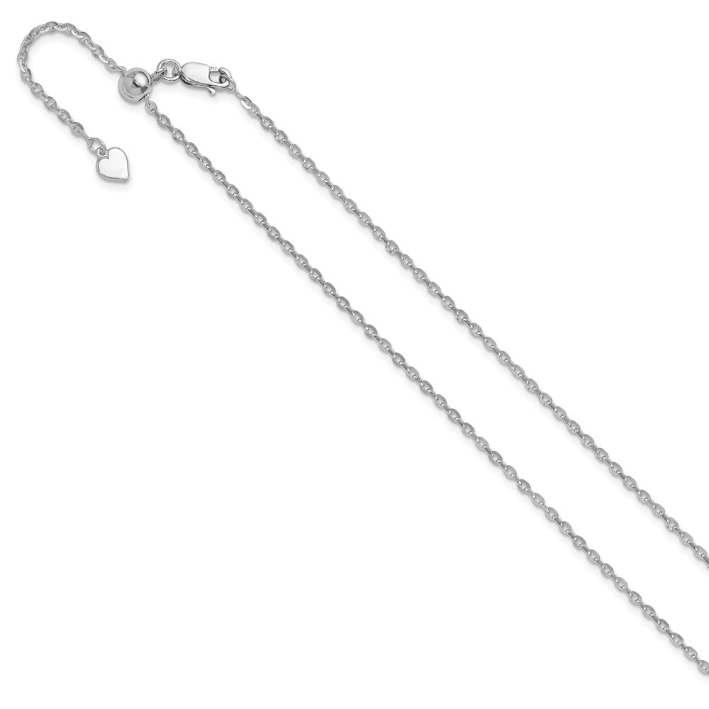 30 Inch Sterling Silver Adjustable 2mm Cable Chain Necklace