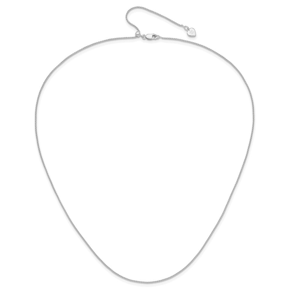 22 Inch Sterling Silver Adjustable 1mm Spiga Chain Necklace