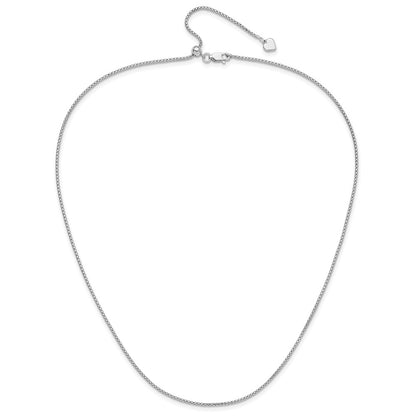 22 Inch Sterling Silver Adjustable 1.4mm Popcorn Chain Necklace