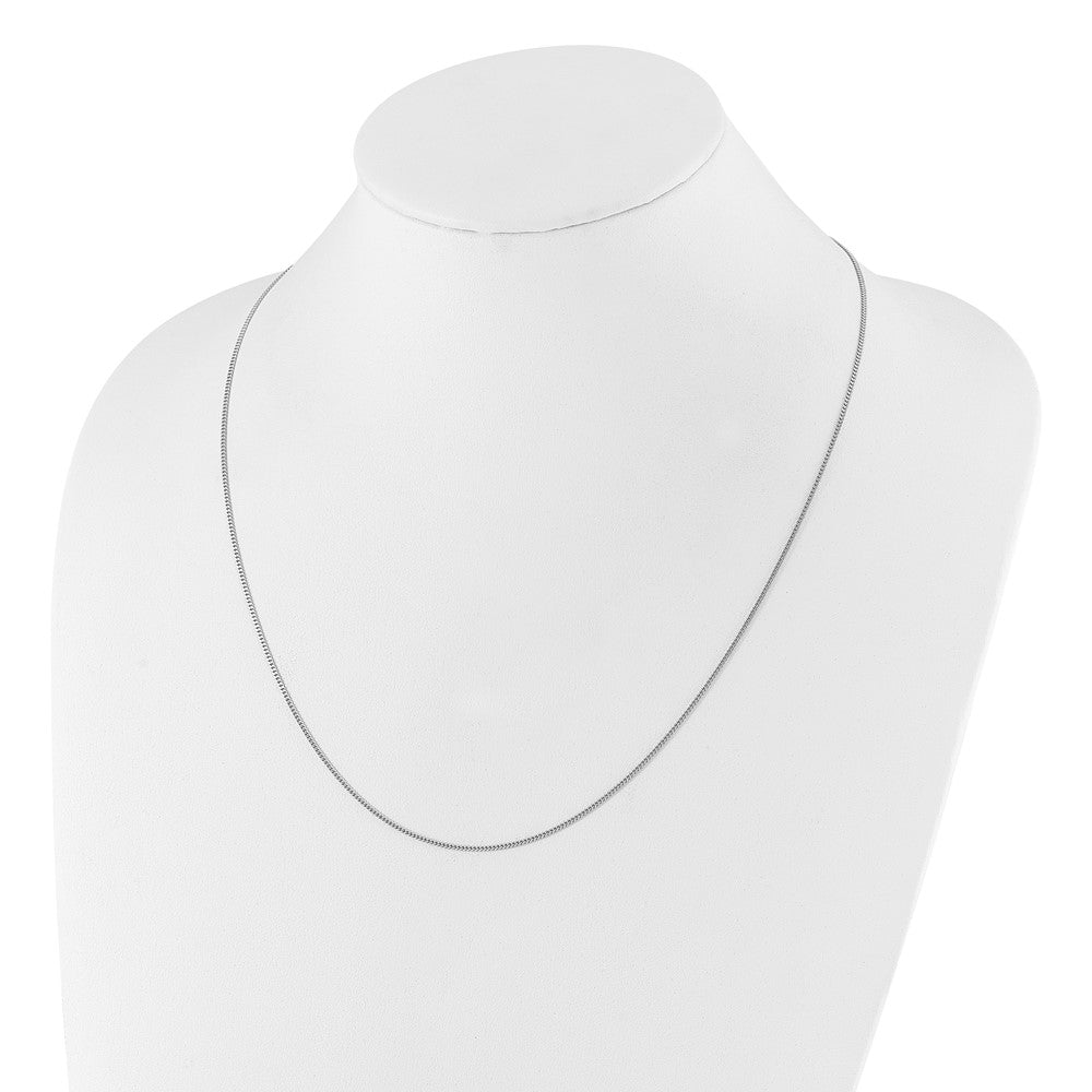 22 Inch Sterling Silver Adjustable 1.4mm Curb Chain Necklace