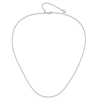 22 Inch Sterling Silver Adjustable .95mm Rolo Chain