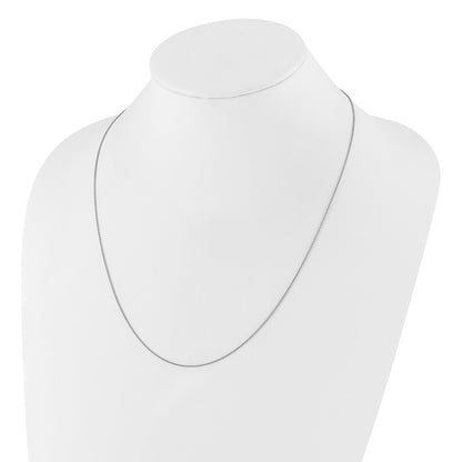 3 Inch Sterling Silver Rh Plated Adjustable .95mm Rolo Chain Necklace