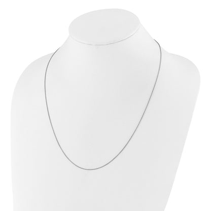 22 Inch Sterling Silver Adjustable .95mm Round Box Chain Necklace