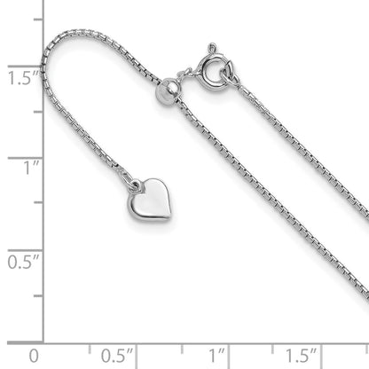 30 Inch Sterling Silver Adjustable .95mm Round Box Chain Necklace