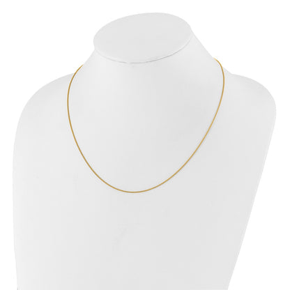 3 Inch Gold Plated Sterling Silver Adjustable 1mm Spiga Chain Necklace