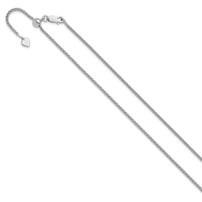 30 Inch Sterling Silver Adjustable 1.9mm Spiga Chain Necklace