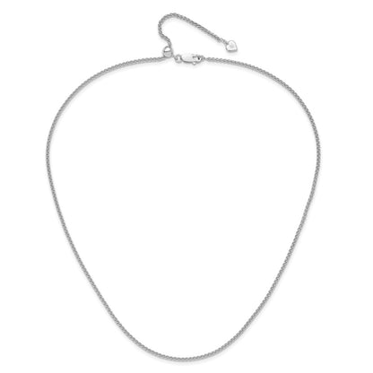 30 Inch Sterling Silver Adjustable 1.9mm Spiga Chain Necklace