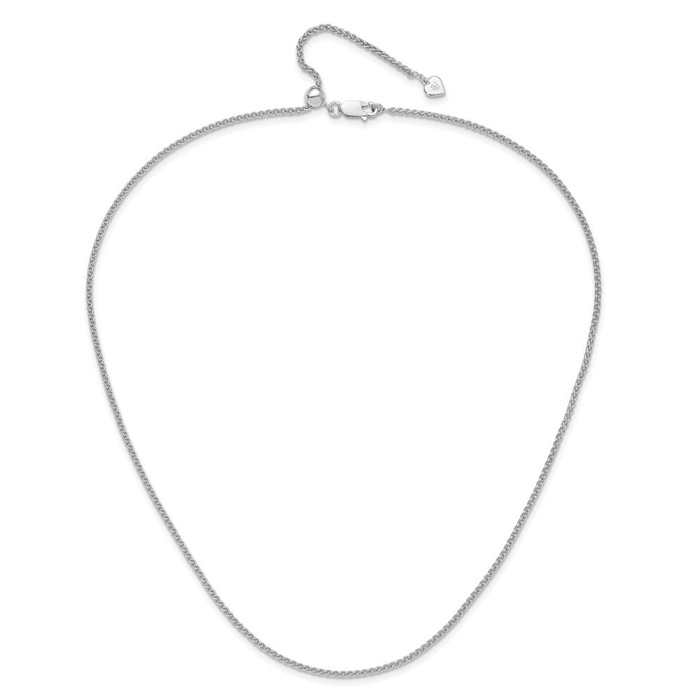 22 Inch Sterling Silver Adjustable 1.9mm Spiga Chain Necklace