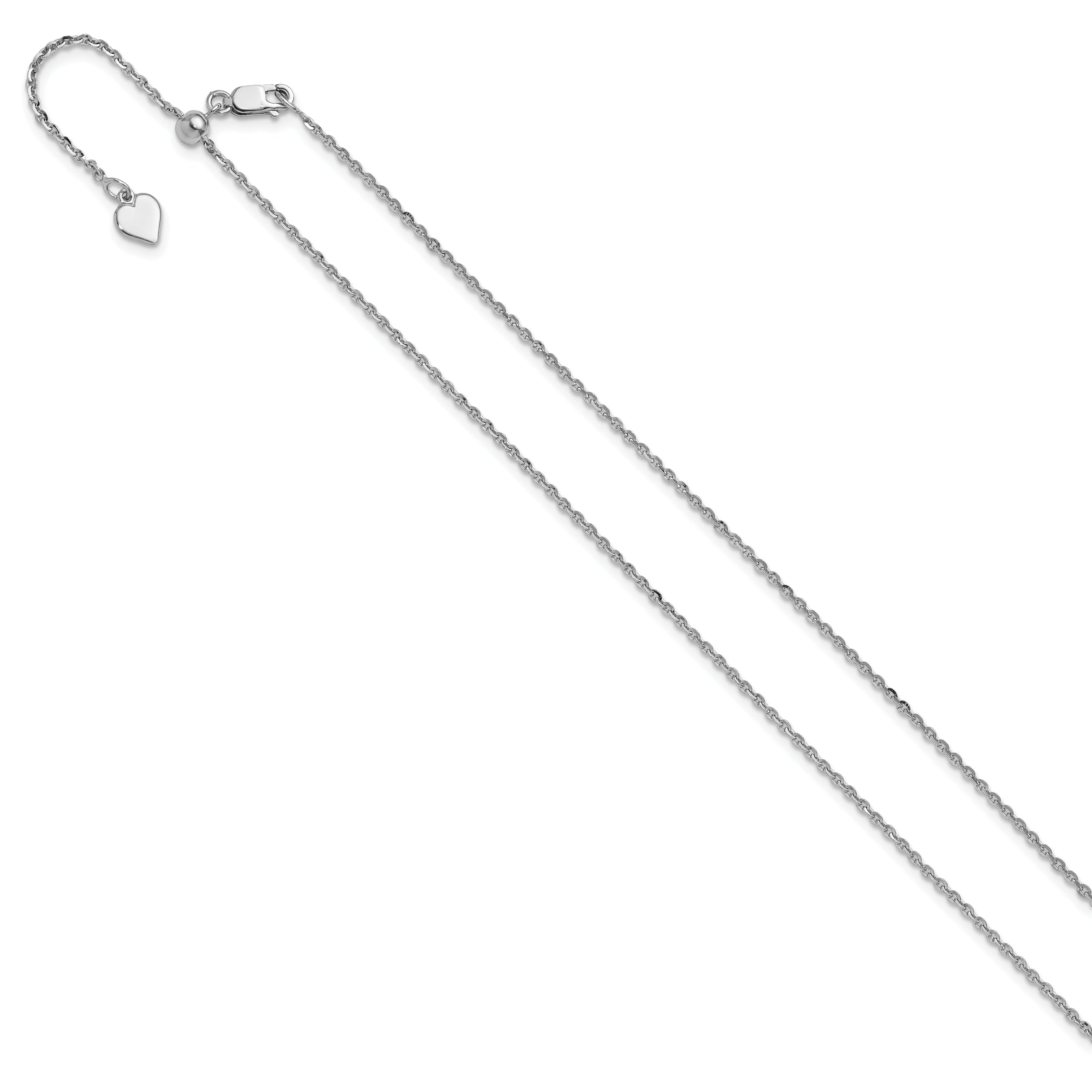 30 Inch Sterling Silver Adjustable 1.75mm Cable Chain Necklace