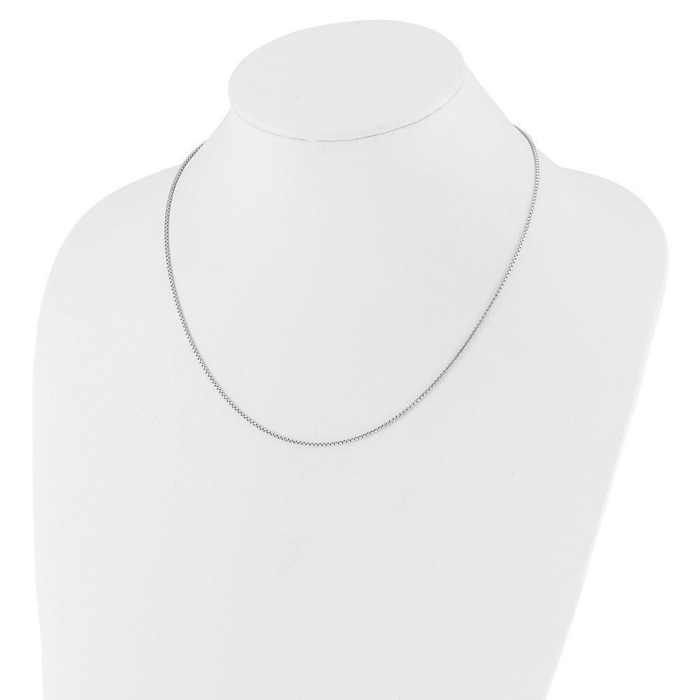 22 Inch Sterling Silver Adjustable 1.25mm Round Box Chain Necklace